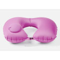 U-shaped inflatable travel pillow